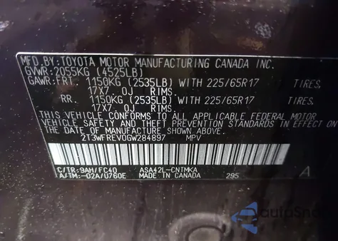 2016 Toyota Rav4 Xle z USA, uszkodzony, nr VIN 2T3WFREV0GW284897